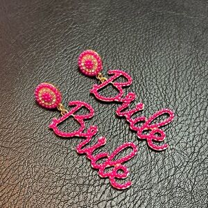 Amazon Pink Bride Earrings
